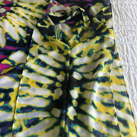 V. Fraas  Coverup/wrap with butterfly sleeves colorful Size OS - Picture 6 of 8